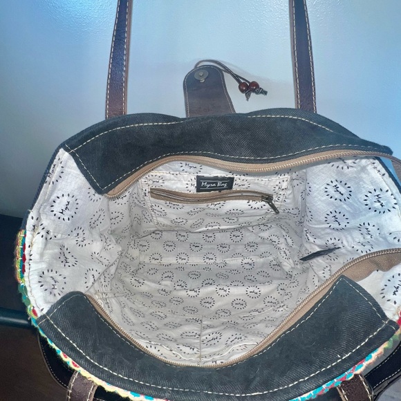 EUC Myra Bag multicolored geometric patterned canvas tote bag - Picture 6 of 6